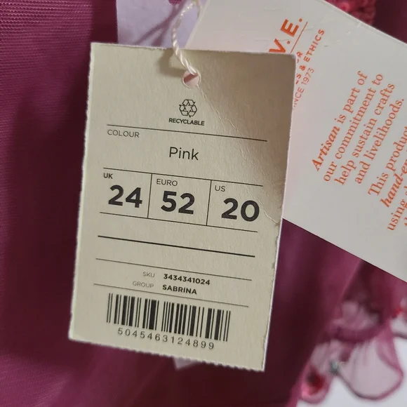 NWT Monsoon London Sabrina Embellished Midi Dress Pink - Picture 8 of 9